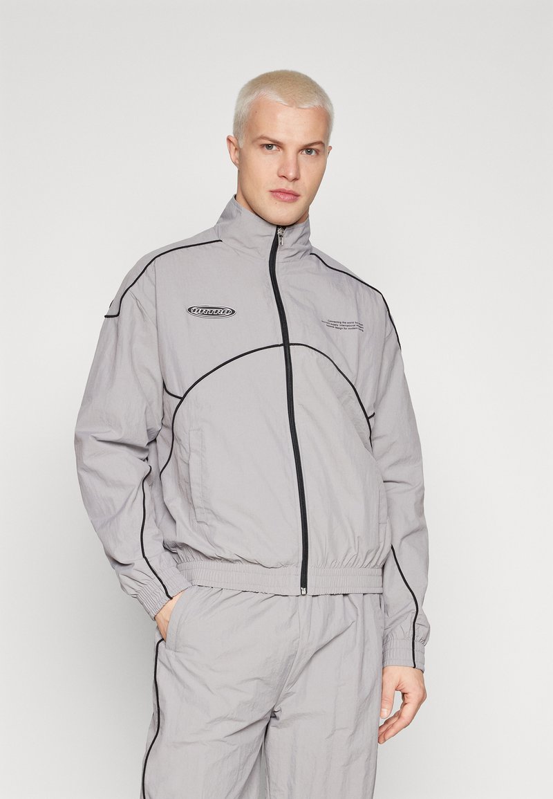 YOURTURN PAPER TOUCH JACKET LOOSE FIT UNISEX Bomber Jacket grey