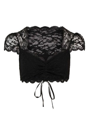 Nina von C. KURZARM - Bluse - schwarz