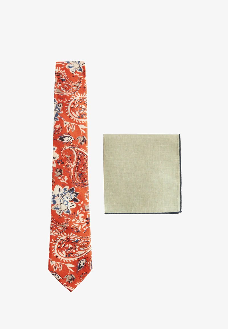 Next SET - REGULAR FIT - Díszzsebkendő - batik orange neutral brown