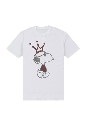 Henry Tiger, SNOOPY GRAFITI SNOOPY CROWNED JOE COOL STREETWEAR GRAPHIC PEANUTS - Print T-shirt - white