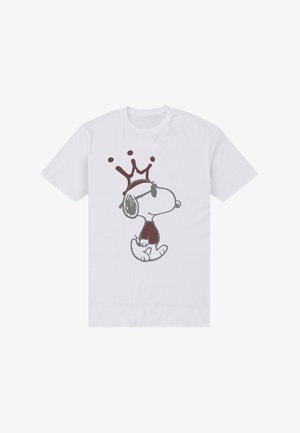 Henry Tiger, SNOOPY GRAFITI SNOOPY CROWNED JOE COOL STREETWEAR GRAPHIC PEANUTS - Print T-shirt - white