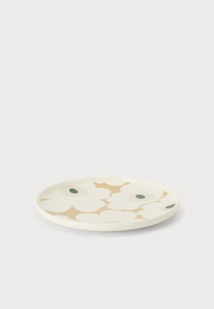 Marimekko, OIVA UNIKKO PLATE - Taldrik - white/beige/sand/green