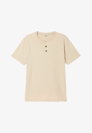FatFace, REGULAR FIT - SHORT SLEEVE WOODSIDE HENLEY . - Lihtne T-särk - natural