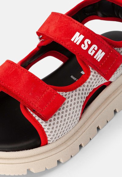 MSGM Sandálias - off white/red