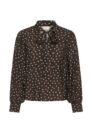 Kaffe, KADOTTE BLOUSE - Blouse - coffee bean turtledove dot