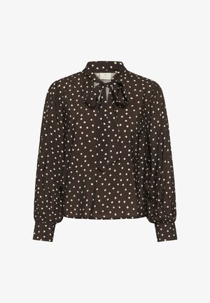 Kaffe, KADOTTE BLOUSE - Blúzka - coffee bean turtledove dot