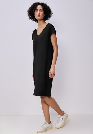 Street One LÄSSIGES - Jerseykleid - schwarz