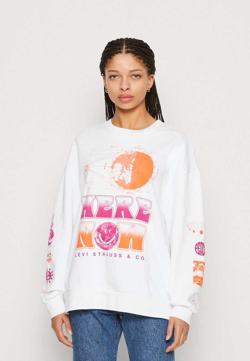 Levi's® GRAPHIC PRISM CREW - Sweatshirt - bright white/weiß - Zalando.ch