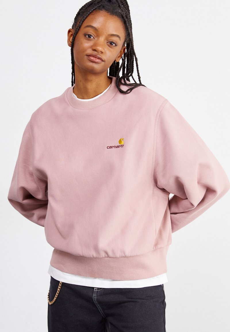 Carhartt WIP AMERICAN SCRIPT - Mikina - glassy pink