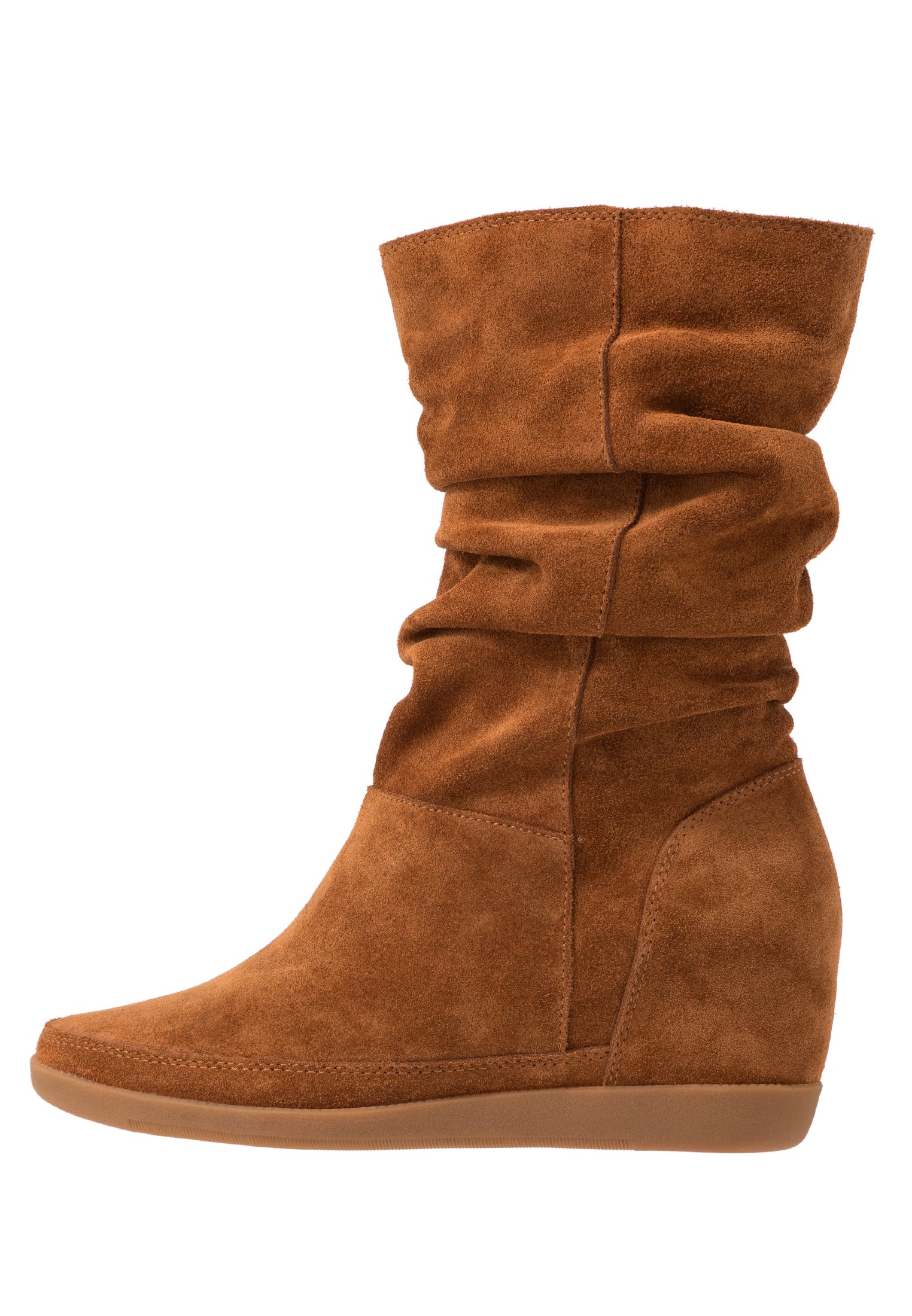 Shoe The Bear EMMY SLOUCHY Stövlar med kilklack brown Shoe The Bear EMMY SLOUCHY Stövlar med kilklack brown