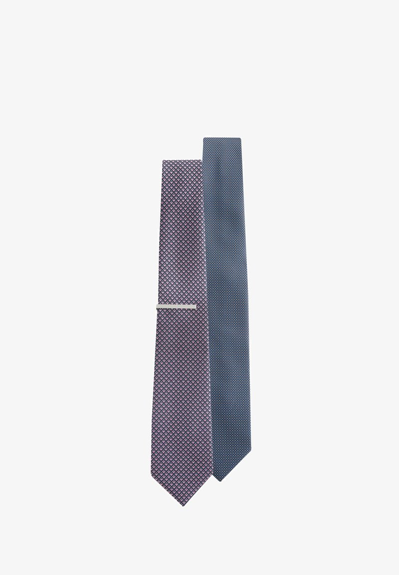 Next TEXTURED WITH 2 PACK REGULAR - Krawatte - pink navy blue