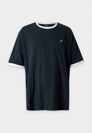 Lyle & Scott, RINGER T-SHIRT - Обикновена тениска - dark navy/ white