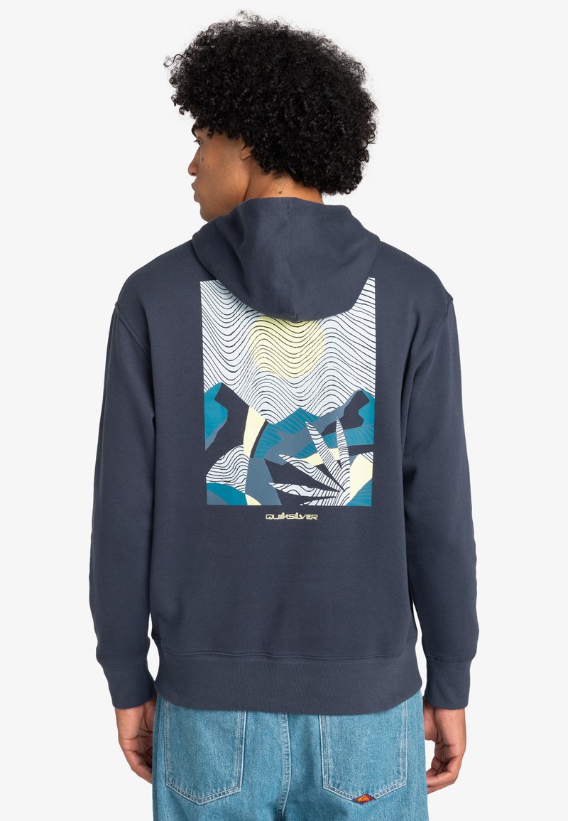 Quiksilver ABSTRACT NATURE HOODY - Mikina s kapucí - blue nights