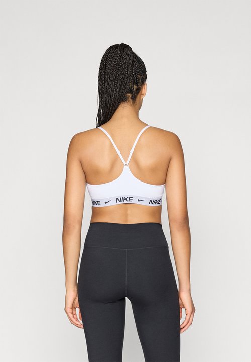 Nike Top de mujer W Nk DF Indy Lgt Spt Bra Blanco / Negro — foto 3