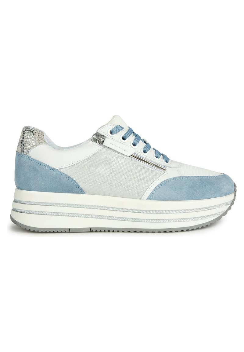 Geox Damen Sneaker Kency A – Hohe Sohle, Seitlicher Reißverschluss, Atmungsaktiv & Bequem