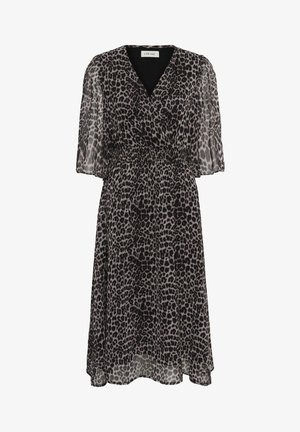 Cream, CRYUNA WRAP DRESS - Vestido de cóctel - natrual animal spots