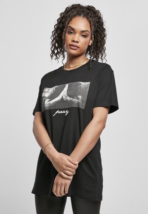 T-shirt med print - black