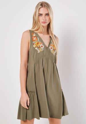 EMBROIDERED BLOOMS SWING - Accessorio da spiaggia - khaki