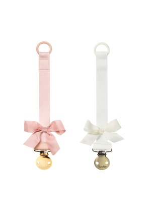 Elodie, PACIFIER CLIP CLASSIC 2 PACK - Ciuccio - powder pink/vanilla white