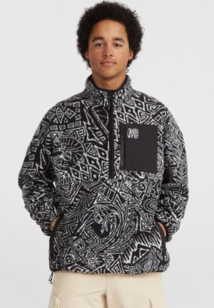 SURF HEROES HIGH PILE HALF ZIP FLEECE - Fliisjakk - white/black sketcheritage