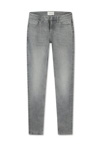 Grijze denim jeans met een rechte pasvorm, vijf zakken, rits en een vervaagde afwerking. Voorzien van subtiele stiksels en een eenvoudige taillebandlabel.