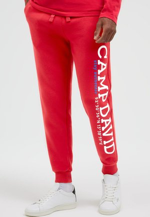 JOGGING MIT LOGO RUBBER PRINT - Jogginghose - classic red