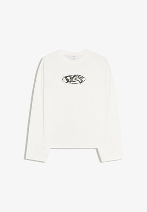 Bershka, LONG SLEEVE - PRINT T-SHIRT - Långärmad tröja - white