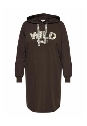 ONLY Carmakoma, Vestido sudadera - coffee bean