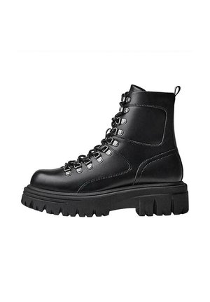 Botine cu șireturi - black