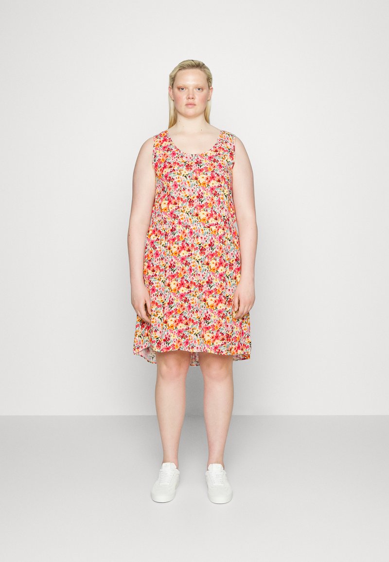 ONLY Curve ONCFREDERIKKE SARAH DRESS - Vestido de dia - cloud dancer/pink
