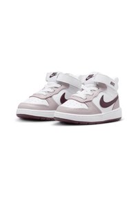 Nike Sportswear COURT BOROUGH MID 2 - Visoke tenisice - white burgundy crush platinum violet