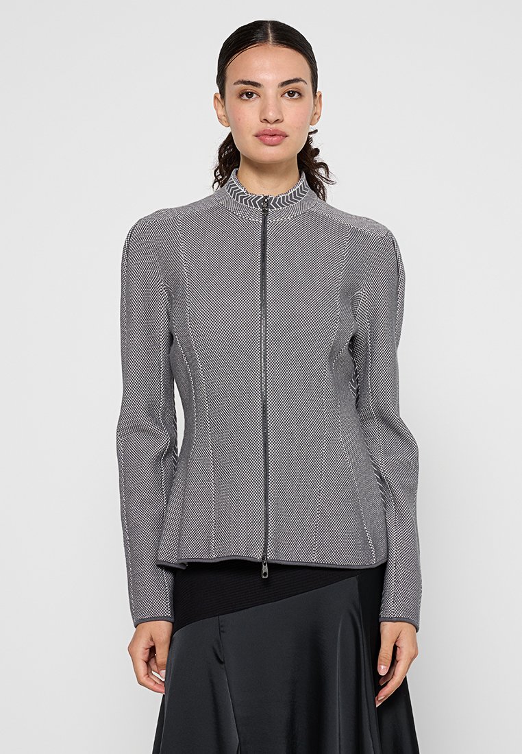 Emporio Armani Sweater met rits grijs Emporio Armani Sweater met rits grijs