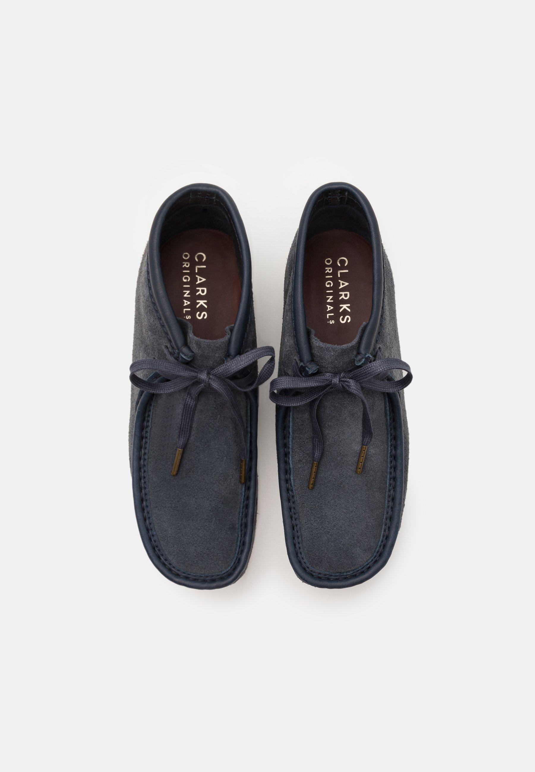 clarks wallabees navy