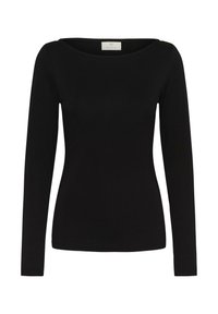KAyoko LS Boatneck T-Shirt - Långärmad tröja - black deep