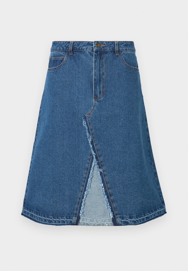DESIGNERS REMIX A-lijn rok blauw denim/bluedenim