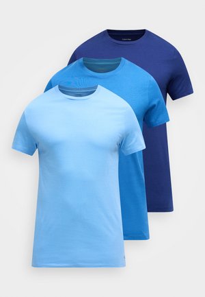 CREW NECK 100% COTTON 3 PACK - Zgornji del pižame - blue bay/minnow/medieval blue