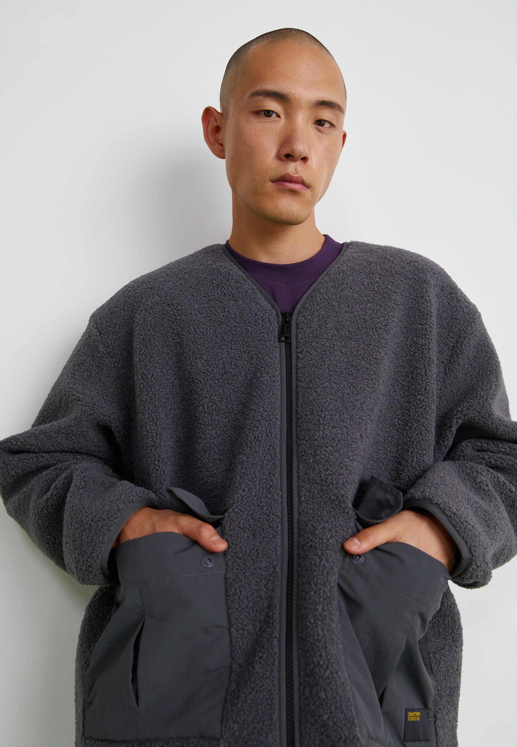 Carhartt WIP DEVIN LINER - Fleece jacket - graphite/dark grey