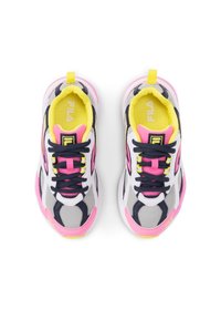 Fila RAY TRACER  - Laufschuh Straße - white/fila navy/sugar plum