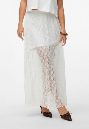 Vero Moda SKATER VMNELDA HOHE TAILLE LANGER - Maxinederdele - snow white