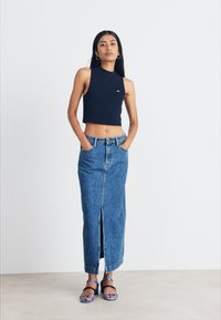 Tommy Jeans MOCKNECK TANK - Top - dark night navy