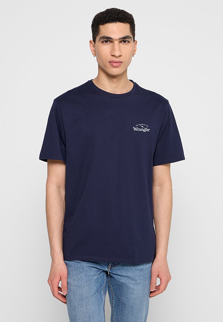 Wrangler T-shirt print donkerblauw Wrangler T-shirt print donkerblauw