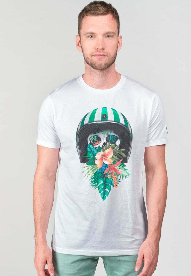 Le Temps Des Cerises LILAS - T-shirt Imprimé - Blanc