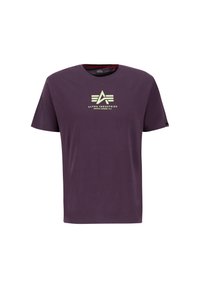 BASIC - T-shirt con stampa - plum
