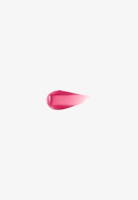 Heldere roze vloeistof met een gladde, glanzende textuur, die overgaat van een diepe tint naar een lichtere kleur aan de rand, op een witte achtergrond.