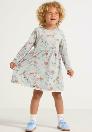 Lindex, LINDEX LONG SLEEVED JERSEY DRESS LINDEX - Jerseykjole - light dusty turquoise