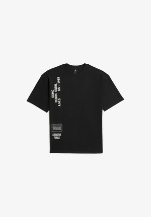 G-STAR, STENCIL RELAXED - T-shirt print - dk black