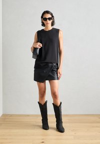 Anna Field Kovboju/motociklistu tipa zābaki - black