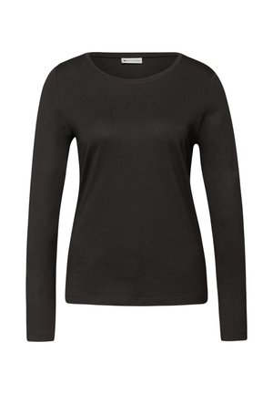 BASIC RUNDHALS - T-shirt à manches longues - braun