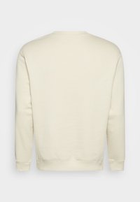 Crème-kleurige sweatshirt met een ronde hals, lange mouwen en een zachte, gladde textuur. Geen zichtbare logo's of patronen.
