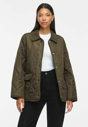 VILA, VITATE L/S QUILT DETAIL JACKET - NOOS - Chaqueta de entretiempo - forest night